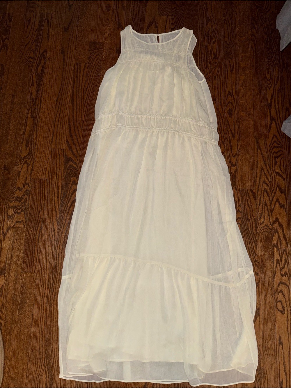 a new day White Tiered Sheer Maxi Dress